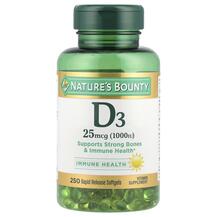 D3 25 mcg 1000 IU Витамин D3 25 мкг 1000 МЕ Nature's