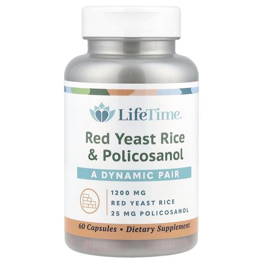 Основне фото товара Red Yeast Rice & Policosanol, Червоний дріжджовий рис, 60 кап