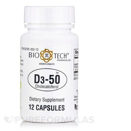 Основне фото товара D3-50 50000 IU Cholecalciferol, Вітамін D3 Холекальциферол, 12 ка