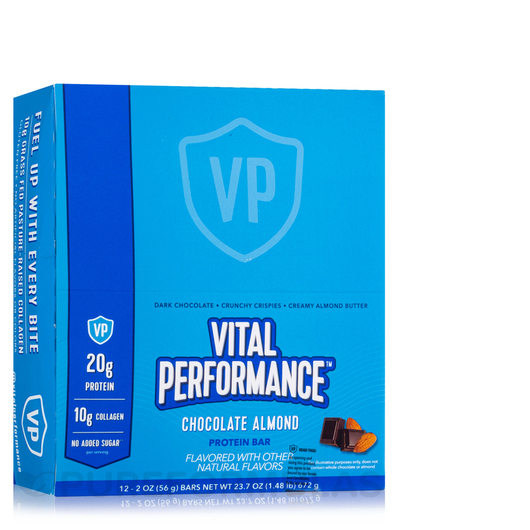 Основне фото товара Vital Performance Protein Bar Chocolate Almond, Колаген, 55 g eac