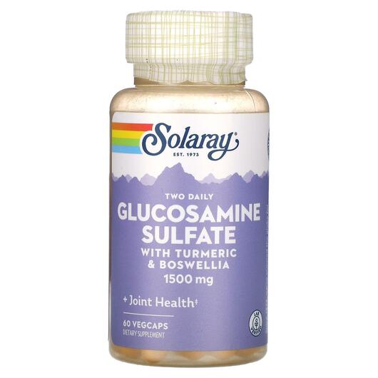 Основне фото товара Glucosamine Sulfate with Turmeric, Глюкозамін Хондроітин, 60 Vegc