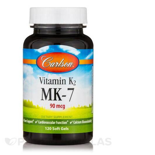 Основне фото товара Vitamin K2 as MK-7 Menaquinone 90 mcg, Вітамін K2, 120 капсул