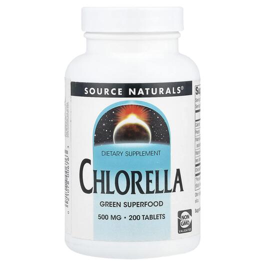 Основне фото товара Chlorella 500 mg 200, Хлорела 500 мг, 200 таблеток