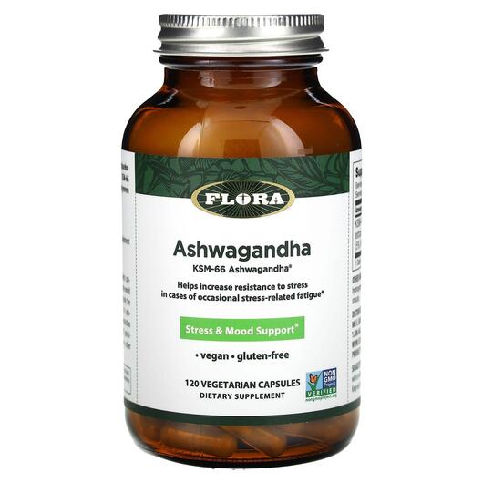 Основне фото товара Flora, Ashwagandha, Ашваганда, 120 капсул