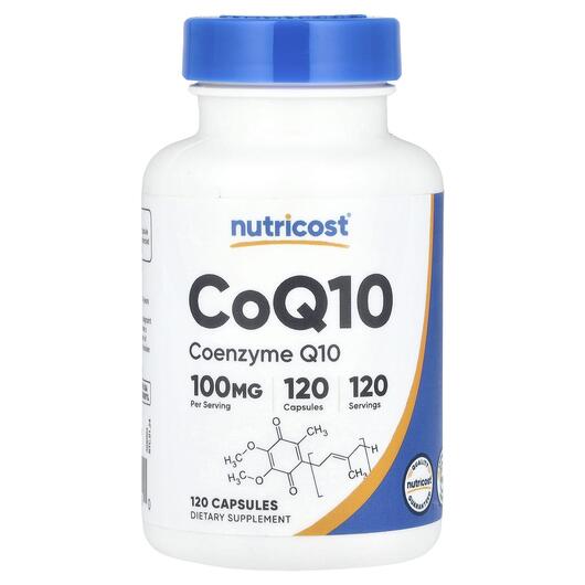 Основне фото товара Nutricost, CoQ10 100 mg, Коензим CoQ10, 120 капсул