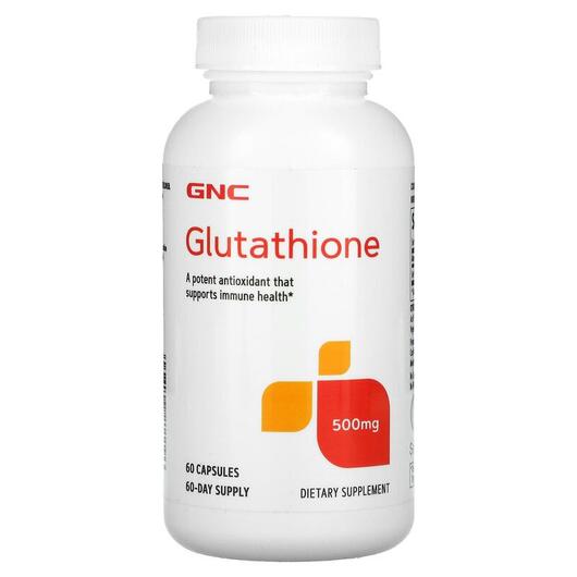 Основне фото товара GNC, Glutathione 500 mg, L-Глутатіон, 60 капсул