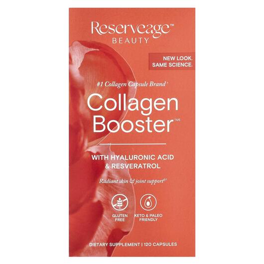Основне фото товара ReserveAge Nutrition, Collagen Booster 120, Колаген, 120 капсул