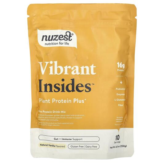 Основне фото товара Vibrant Insides Plant Protein Plus+ Natural Vanilla, Протеїн, 250