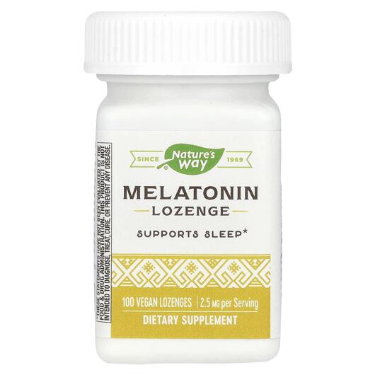 Основне фото товара Nature's Way, Melatonin Lozenge, Мелатонін 25 мг, 100 льодян