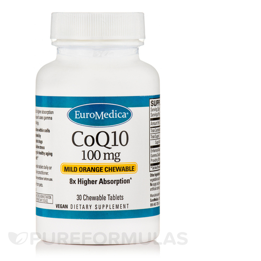 Основне фото товара CoQ10 100 mg Mild Orange Chewable, Коензим CoQ10, 30 таблеток