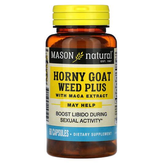 Основне фото товара Mason, Horny Goat Weed Plus With Maca, Горянка, 60 капсул