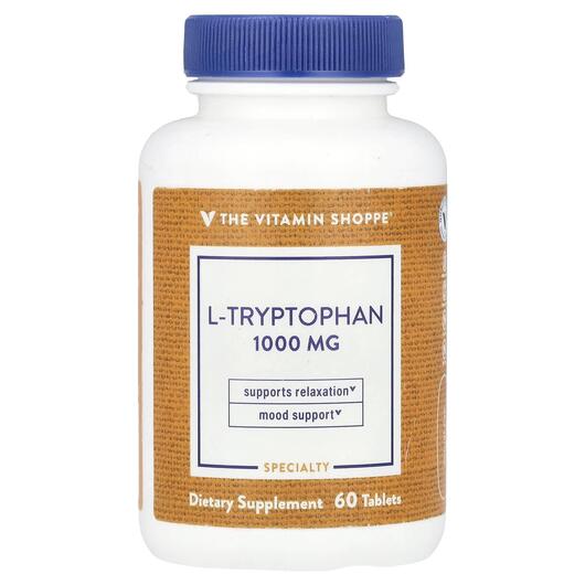 Основне фото товара TheVitaminShoppe, L-Tryptophan 1000 mg, L-Триптофан, 60 таблеток