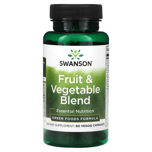 Основне фото товара Swanson, Fruit & Vegetable Blend, Суперфуд, 60 капсул