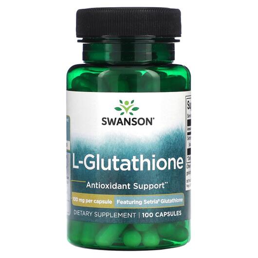 Основне фото товара Swanson, L-Glutathione 100 mg, L-Глутатіон, 100 капсул