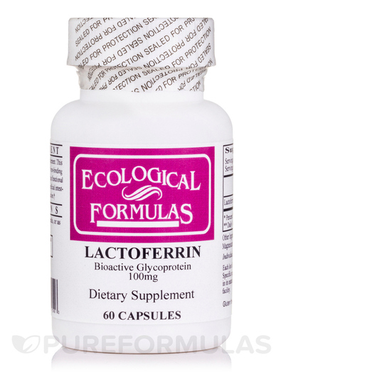 Основне фото товара Ecological Formulas, Lactoferrin 100 mg, Лактоферрин, 60 капсул