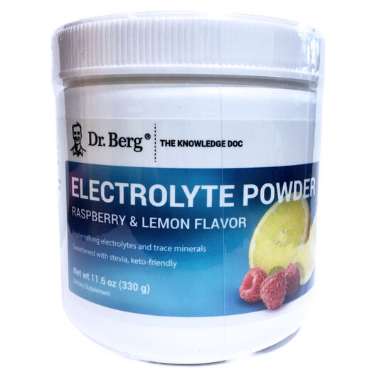 Основне фото товара Dr. Berg, Electrolyte Powder Lemon, Електроліти, 330 г