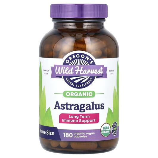 Основне фото товара Oregon's Wild Harvest, Astragalus, Астрагал, 180 капсул