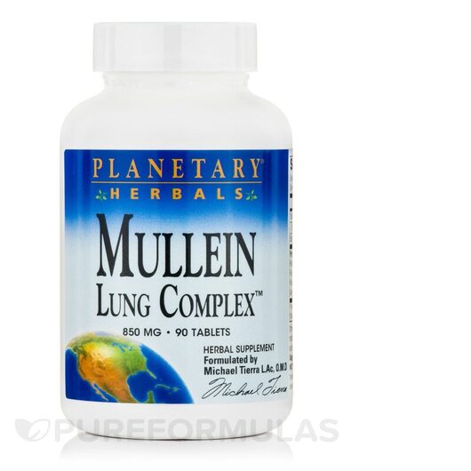 Основне фото товара Mullein Lung Complex 850 mg, Підтримка органів дихання, 90 таблет