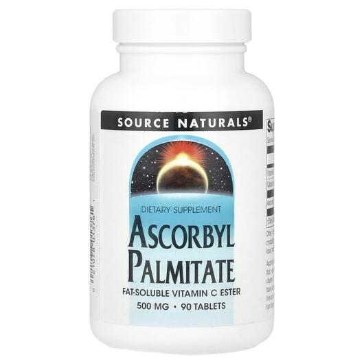 Основне фото товара Ascorbyl Palmitate 500 mg 90, Аскорбил пальмітат 500 мг, 90 табле