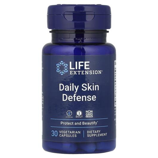 Основне фото товара Life Extension, Daily Skin Defense, Вітаміни для шкіри, 30 капсул