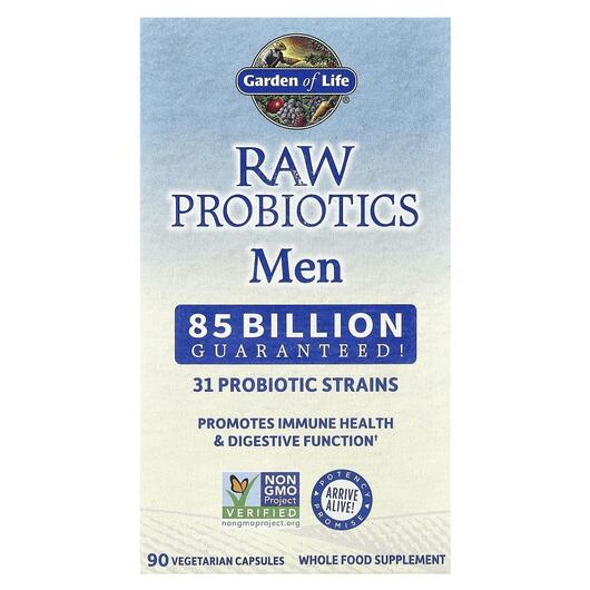 Основне фото товара Garden of Life, RAW Probiotics Men, Пробіотики, 90 капсул