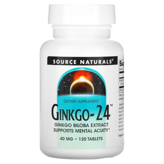 Основне фото товара Ginkgo-24 40 mg 120, Гінкго-24 40 мг, 120 таблеток
