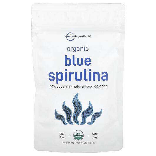 Основне фото товара Micro Ingredients, Organic Blue Spirulina, Спіруліна, 60 г