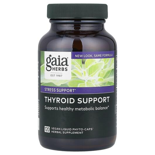 Основне фото товара Thyroid Support, Підтримка щитовидної залози, 120 капсул