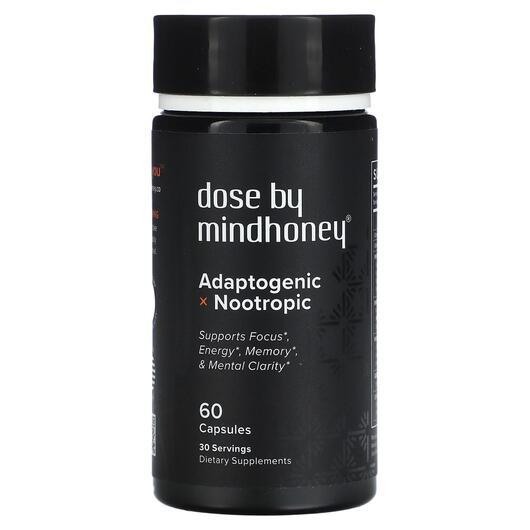 Основне фото товара Mindhoney, Dose Adaptogenic Nootropic, Адаптоген, 60 капсул