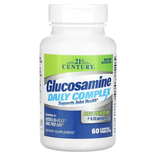 Основне фото товара Glucosamine Daily Complex, Глюкозамін Сульфат, 60 таблеток