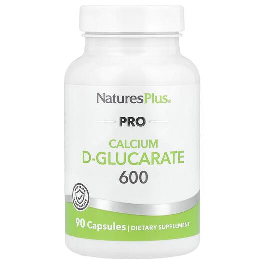 Основне фото товара Natures Plus, Pro Calcium D-Glucarate 600, Кальцій, 90 капсул