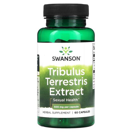Основне фото товара Swanson, Tribulus Terrestris Extract 500 mg, Трибулус, 60 капсул