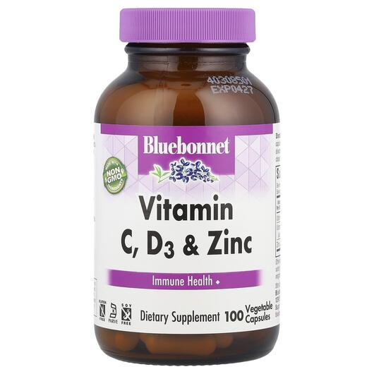 Основне фото товара Vitamin C D3 & Zinc, Вітаміни C D3 та цинк, 100 капсул