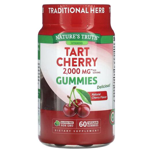 Основне фото товара Tart Cherry Natural Cherry 2000 mg, Екстракт вишні, 60 таблеток