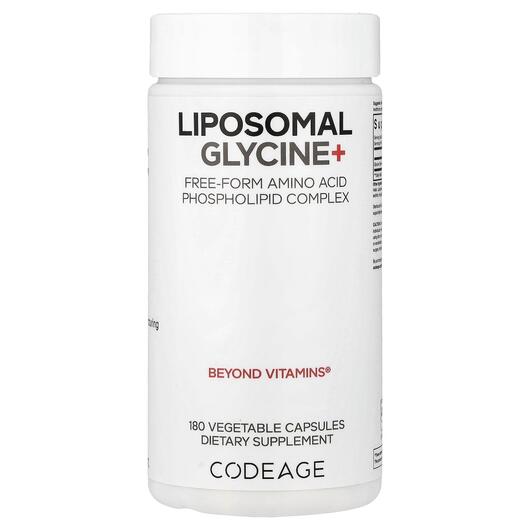 Основне фото товара CodeAge, Liposomal Glycine+, L-Гліцин, 180 капсул