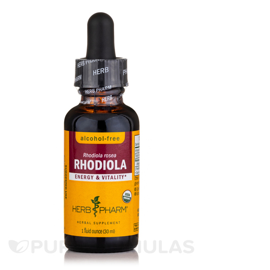 Основне фото товара Herb Pharm, Rhodiola Alcohol-Free, Родіола, 30 мл