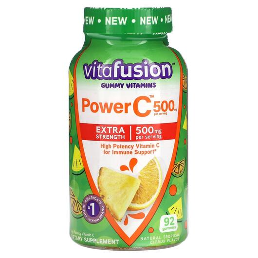 Основне фото товара Gummy Vitamins Power C Extra Strength, Вітаміни для дітей, 92 таб