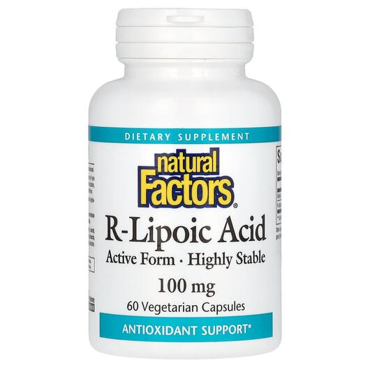 Основне фото товара R-Lipoic Acid 100 mg, R-Ліпоєва кислота, 60 капсул
