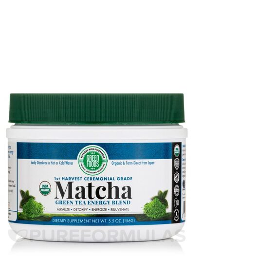 Основне фото товара Green Foods, Matcha Green Tea, Екстракт Зеленого Чаю, 156 г