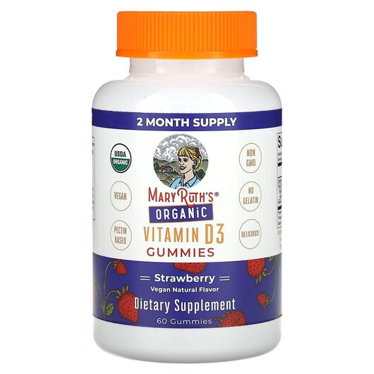 Основне фото товара Organic Vitamin D3 Gummies, Вітамін D3 Холекальциферол, 60 таблет
