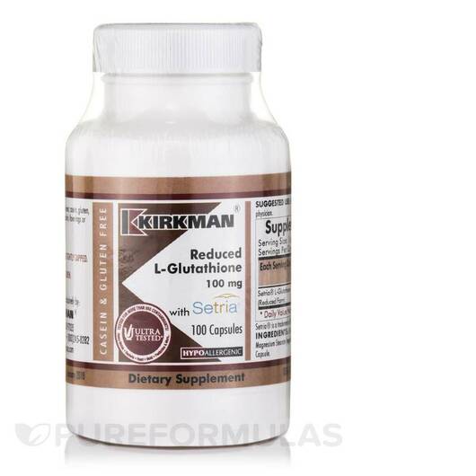 Основне фото товара Reduced L-Glutathione 100 mg Hypoallergenic, L-Глутатіон, 100 кап