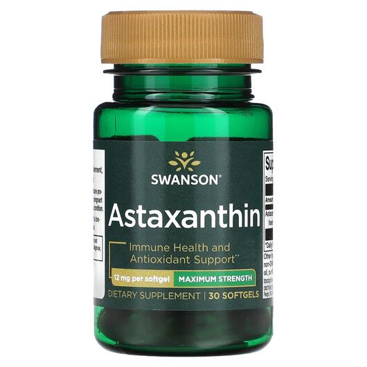 Основне фото товара Astaxanthin Maximum Strength 12 mg, Астаксантин, 30 капсул