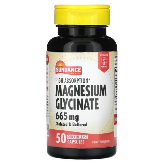 Основне фото товара High Absorption Magnesium Glycinate 665, Гліцинат магнію, 50 капс