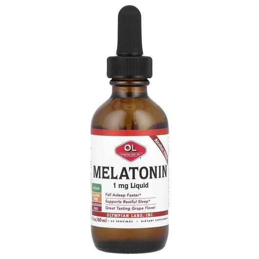 Основне фото товара Melatonin Alcohol Free Grape 1 mg, Мелатонін, 60 мл
