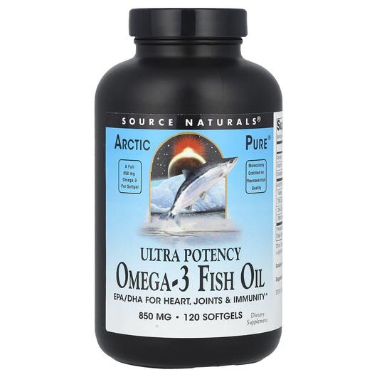 Основне фото товара Arctic Pure Ultra Potency Omega-3 Fish Oil 850, Омега 3, 120 капс