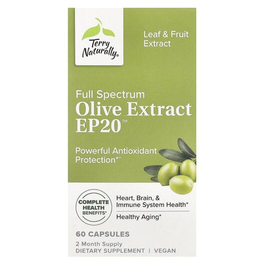 Основне фото товара Full Spectrum Olive Extract EP20, Листя оливи, 60 капсул