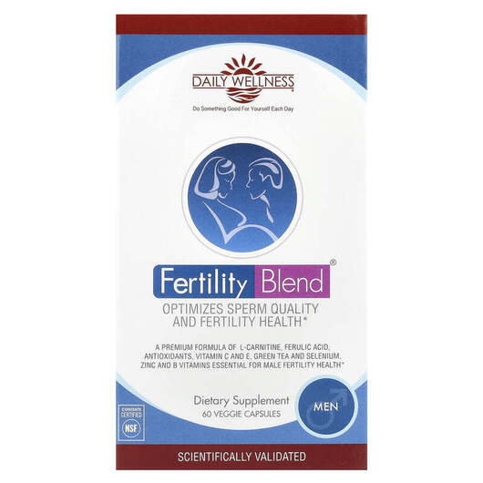 Основне фото товара Daily Wellness, Fertility Blend Men, Підтримка Лібідо, 60 капсул