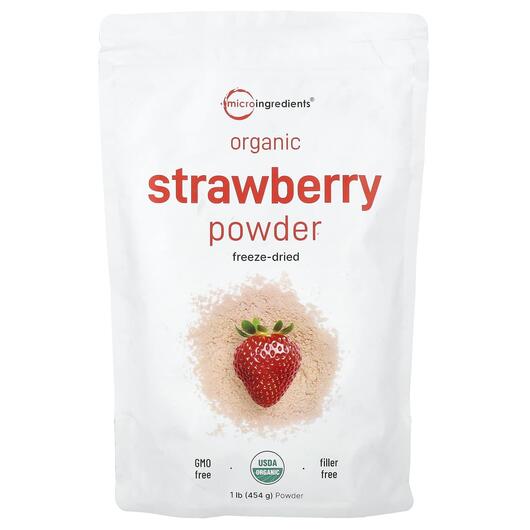Основне фото товара Micro Ingredients, Organic Strawberry Powder, Ферменти, 454 г