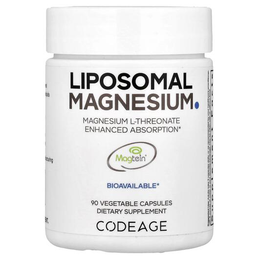 Основне фото товара CodeAge, Liposomal Magnesium, Магній, 90 капсул