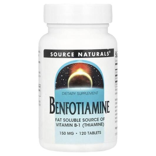 Основне фото товара Source Naturals, Benfotiamine 150 mg, Бенфотіамін, 120 таблеток